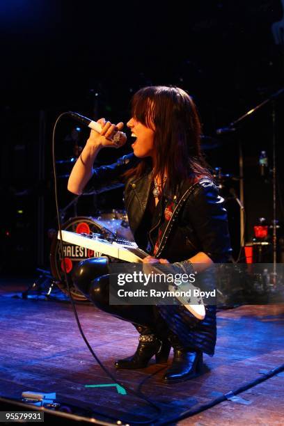 December 13: Singer Lzzy Hale of Halestorm performs at the House Of Blues in Chicago, Illinois on December 13, 2009.