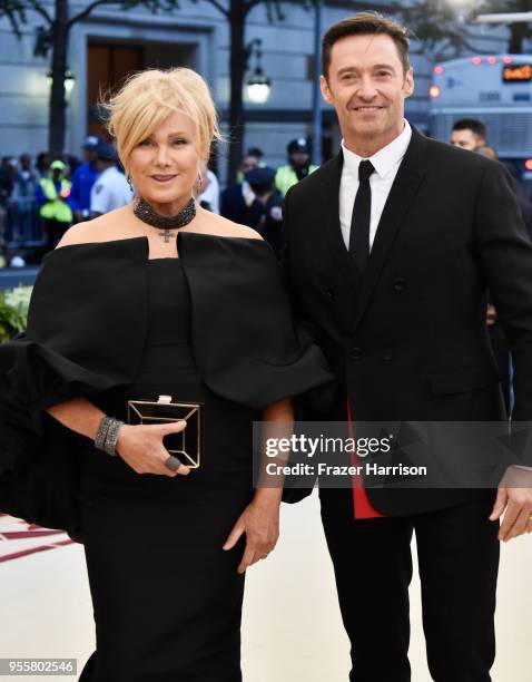 Deborra-lee Furness and Hugh Jackman attend the Heavenly Bodies: Fashion & The Catholic Imagination Costume Institute Gala at The Metropolitan Museum...