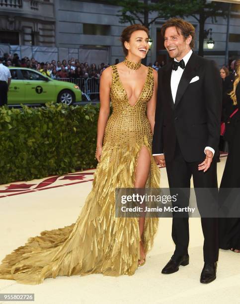 Irina Shayk and Bradley Cooper attend the Heavenly Bodies: Fashion & The Catholic Imagination Costume Institute Gala at The Metropolitan Museum of...