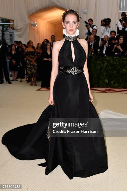 Maya Hawke attends the Heavenly Bodies: Fashion & The Catholic Imagination Costume Institute Gala at The Metropolitan Museum of Art on May 7, 2018 in...