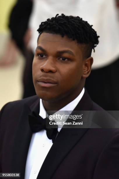 John Boyega attends the Heavenly Bodies: Fashion & The Catholic Imagination Costume Institute Gala at The Metropolitan Museum of Art on May 7, 2018...