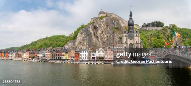 dinant and the river meuse, belgium - meuse river photos et images de collection