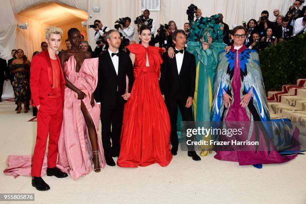 Troye Sivan, Adut Akech, Adam Shulman, Anne Hathaway, Pierpaolo Piccioli, Frances McDormand and Hamish Bowles attend the Heavenly Bodies: Fashion &...