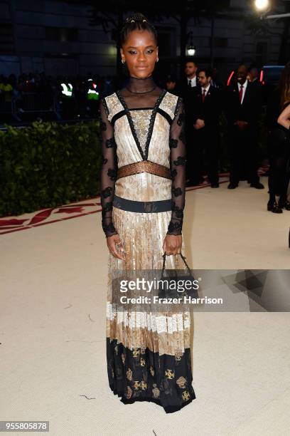 Letitia Wright attends the Heavenly Bodies: Fashion & The Catholic Imagination Costume Institute Gala at The Metropolitan Museum of Art on May 7,...