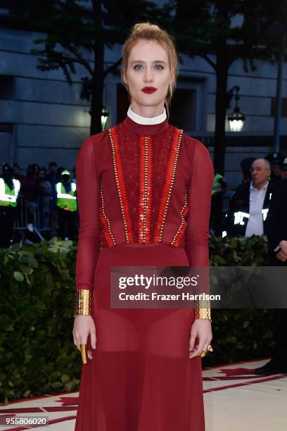 Mackenzie Davis attends the Heavenly Bodies: Fashion & The Catholic Imagination Costume Institute Gala at The Metropolitan Museum of Art on May 7,...