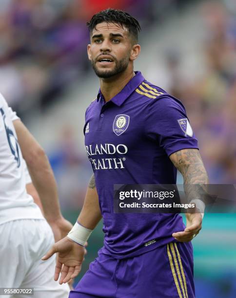 Dom Dwyer of Orlando City during the match between Orlando City v Real Salt Lake on May 6, 2018