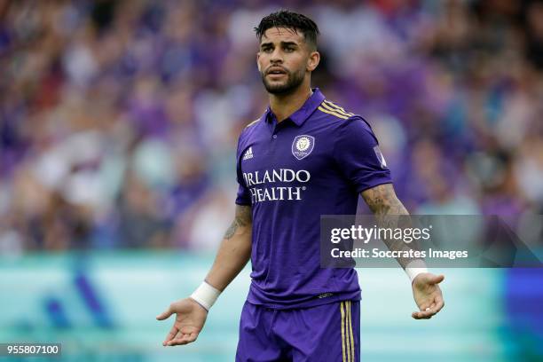 Dom Dwyer of Orlando City during the match between Orlando City v Real Salt Lake on May 6, 2018