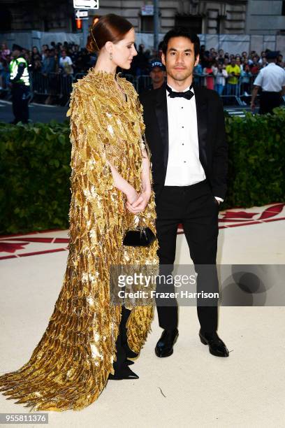 Evan Rachel Wood and Joseph Altuzarra attend the Heavenly Bodies: Fashion & The Catholic Imagination Costume Institute Gala at The Metropolitan...