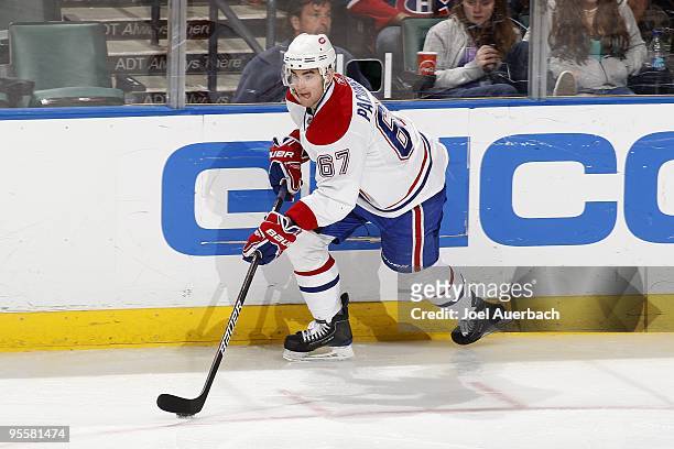 Max Pacioretty of the Montreal Canadiens skates against the Florida Panthers on December 31, 2009 at the BankAtlantic Center in Sunrise, Florida. The...