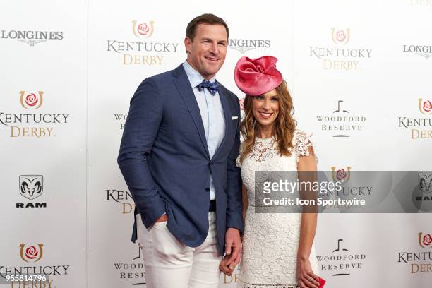 Former American football tight end Jason Witten and Michelle Witten attend Kentucky Derby 144 on May 5, 2018 in Louisville, Kentucky.