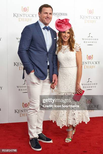 Former American football tight end Jason Witten and Michelle Witten attend Kentucky Derby 144 on May 5, 2018 in Louisville, Kentucky.