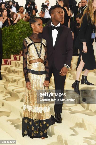 Letitia Wright and John Boyega attend the Heavenly Bodies: Fashion & The Catholic Imagination Costume Institute Gala at The Metropolitan Museum of...