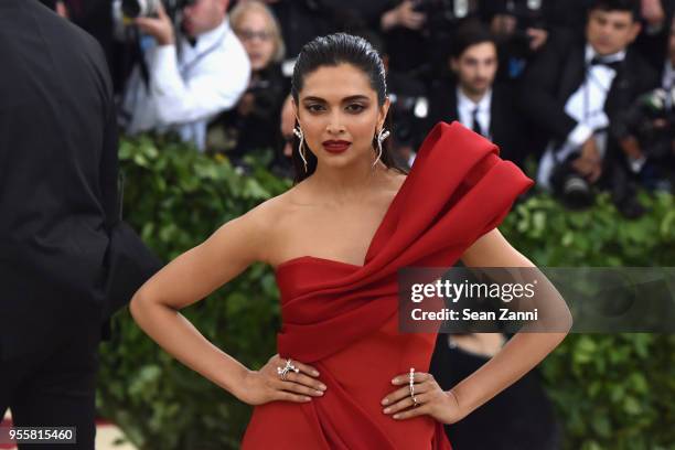 Deepika Padukone attends the Heavenly Bodies: Fashion & The Catholic Imagination Costume Institute Gala at The Metropolitan Museum of Art on May 7,...