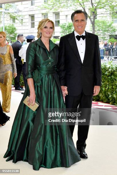 Ann Romney and Mitt Romney attend the Heavenly Bodies: Fashion & The Catholic Imagination Costume Institute Gala at The Metropolitan Museum of Art on...