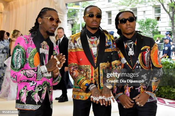 Offset, Quavo, and Takeoff attend the Heavenly Bodies: Fashion & The Catholic Imagination Costume Institute Gala at The Metropolitan Museum of Art on...