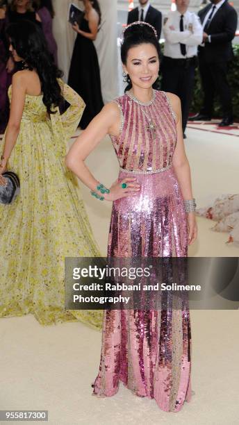 Wendy Deng attends Heavenly Bodies: Fashion & The Catholic Imagination Costume Institute Gala a the Metropolitan Museum of Art in New York City.