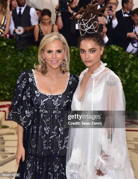 Tory Burch and Sasha Lane attend the Heavenly Bodies: Fashion & The Catholic Imagination Costume Institute Gala at The Metropolitan Museum of Art on...