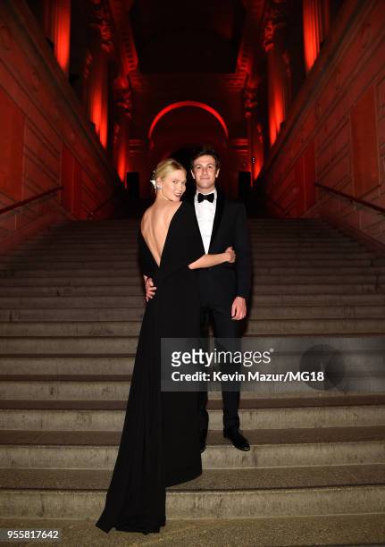 Karlie Kloss and Joshua Kushner attend the Heavenly Bodies: Fashion & The Catholic Imagination Costume Institute Gala at The Metropolitan Museum of...