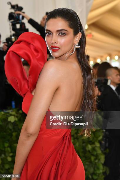 Deepika Padukon attends the Heavenly Bodies: Fashion & The Catholic Imagination Costume Institute Gala at The Metropolitan Museum of Art on May 7,...