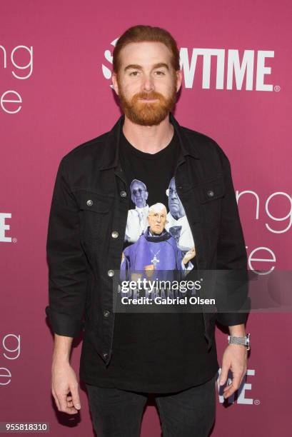 Andrew Santino arrives for the premiere of Showtime's "I'm Dying Up Here" Season 2 at Good Times at Davey Wayne's on May 7, 2018 in Los Angeles,...