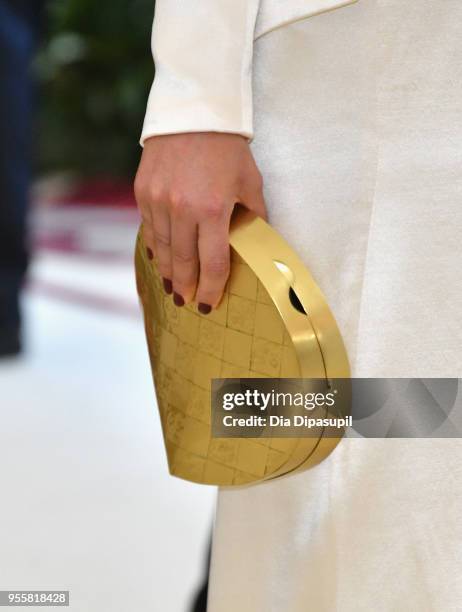 Katie Lee, fashion detail, attends the Heavenly Bodies: Fashion & The Catholic Imagination Costume Institute Gala at The Metropolitan Museum of Art...