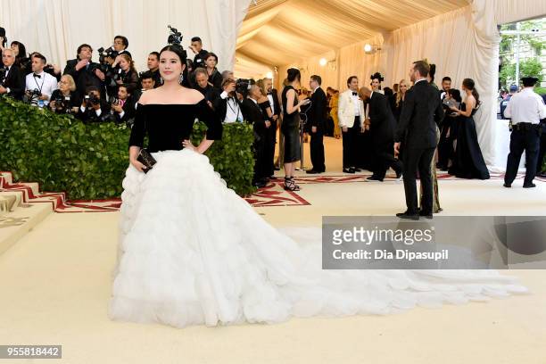 Wendy Yu attends the Heavenly Bodies: Fashion & The Catholic Imagination Costume Institute Gala at The Metropolitan Museum of Art on May 7, 2018 in...