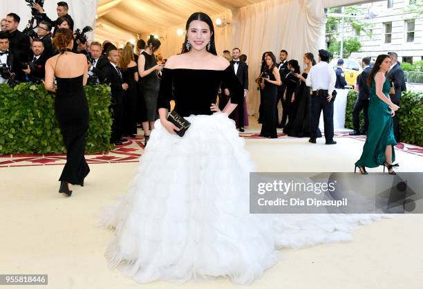 Wendy Yu attends the Heavenly Bodies: Fashion & The Catholic Imagination Costume Institute Gala at The Metropolitan Museum of Art on May 7, 2018 in...