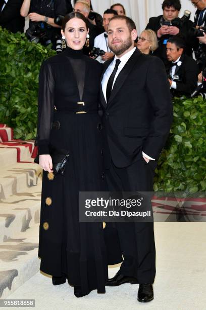 Jonah Hill and guest attend the Heavenly Bodies: Fashion & The Catholic Imagination Costume Institute Gala at The Metropolitan Museum of Art on May...