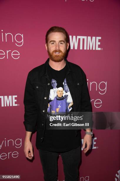 Andrew Santino attends the Premiere Of Showtime's "I'm Dying Up Here" Season 2 at Good Times at Davey Wayne's on May 7, 2018 in Los Angeles,...