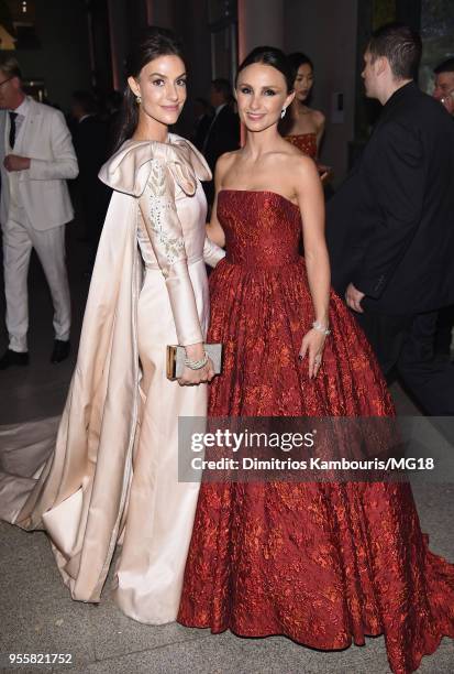 Ariana Rockefeller and Georgina Bloomberg attend the Heavenly Bodies: Fashion & The Catholic Imagination Costume Institute Gala at The Metropolitan...