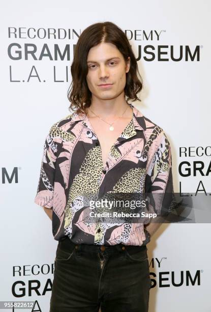 Garrett Borns of BORNS attends The Drop: BORNS at The GRAMMY Museum on May 7, 2018 in Los Angeles, California.
