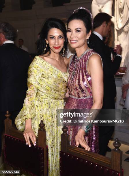 Huma Abedin and Wendi Deng Murdoch attend the Heavenly Bodies: Fashion & The Catholic Imagination Costume Institute Gala at The Metropolitan Museum...