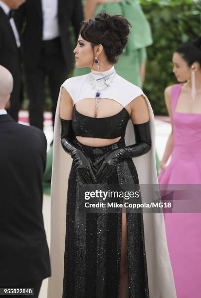 Eiza Gonzalez attends the Heavenly Bodies: Fashion & The Catholic Imagination Costume Institute Gala at The Metropolitan Museum of Art on May 7, 2018...