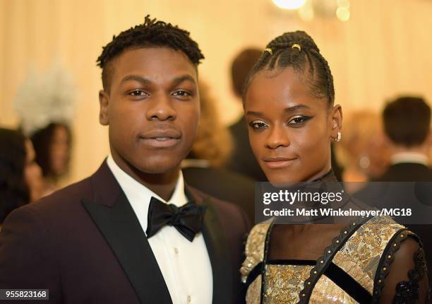 John Boyega and Letitia Wright attend the Heavenly Bodies: Fashion & The Catholic Imagination Costume Institute Gala at The Metropolitan Museum of...