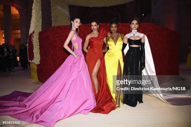 Ming Xi, Deepika Padukon, Gabrielle Union and Eiza Gonzalez attend the Heavenly Bodies: Fashion & The Catholic Imagination Costume Institute Gala at...