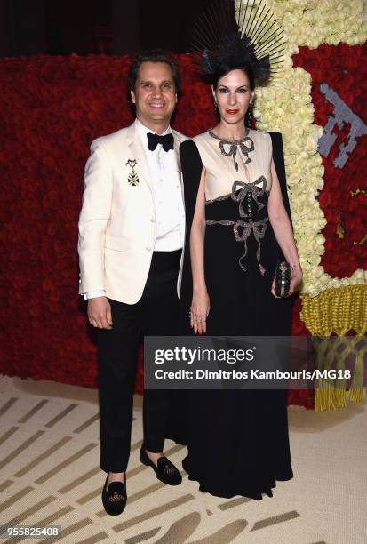 Harry Kargman and Jill Kargman attend the Heavenly Bodies: Fashion & The Catholic Imagination Costume Institute Gala at The Metropolitan Museum of...