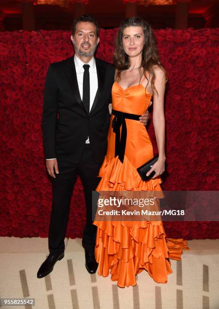 Guy Oseary and Michelle Alves attend the Heavenly Bodies: Fashion & The Catholic Imagination Costume Institute Gala at The Metropolitan Museum of Art...