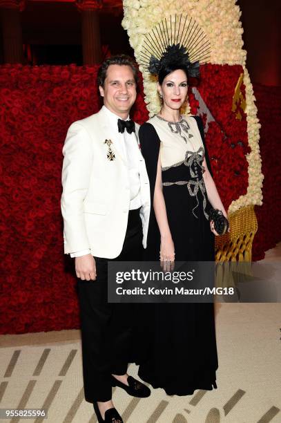 Harry Kargman and Jill Kargman attend the Heavenly Bodies: Fashion & The Catholic Imagination Costume Institute Gala at The Metropolitan Museum of...