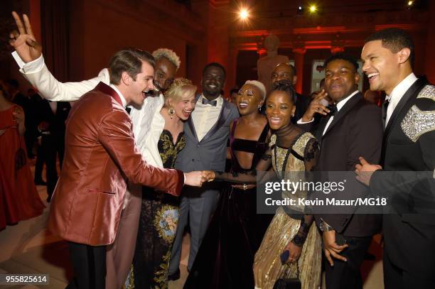 Andrew Garfield, Emilia Clarke, Daniel Kaluuya, Cynthia Erivo, Letitia Wright, John Boyega and Trevor Noah attend the Heavenly Bodies: Fashion & The...