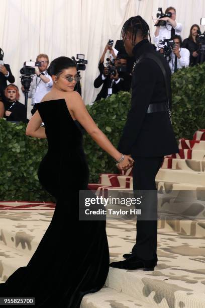 Travis Scott and Kylie Jenner attend "Heavenly Bodies: Fashion & the Catholic Imagination", the 2018 Costume Institute Benefit at Metropolitan Museum...