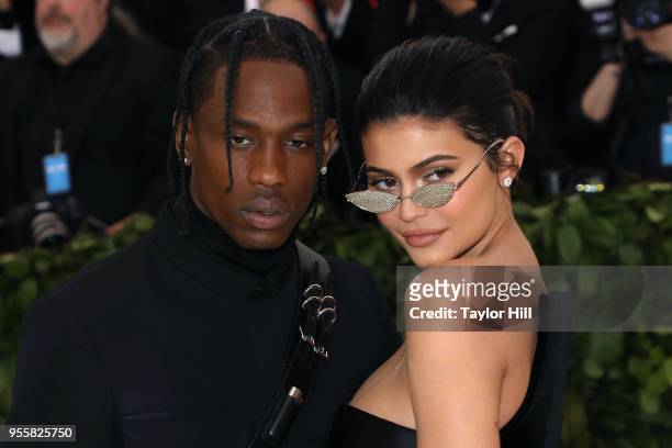 Travis Scott and Kylie Jenner attend "Heavenly Bodies: Fashion & the Catholic Imagination", the 2018 Costume Institute Benefit at Metropolitan Museum...