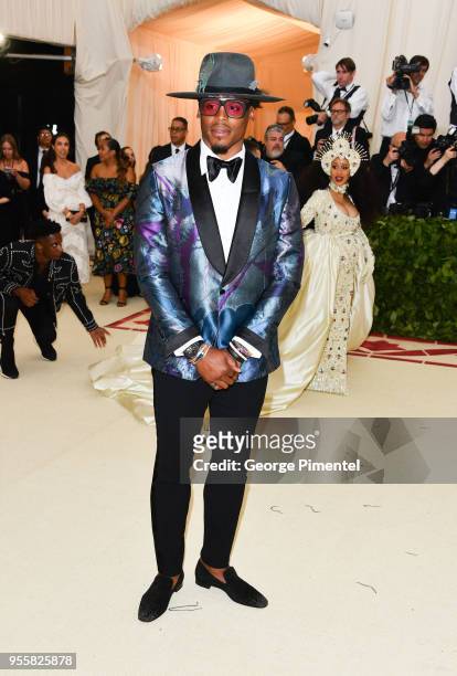 Cam Newton attends the Heavenly Bodies: Fashion & The Catholic Imagination Costume Institute Gala at Metropolitan Museum of Art on May 7, 2018 in New...