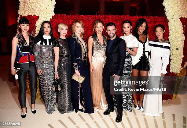 Doona Bae, Jennifer Connelly, Michelle Williams, Emma Stone, Riley Keough, Nicolas Ghesquiere, Alicia Vikander, Laura Harrier, and Ruth Negga attend...