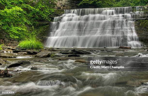 middle falls at stony brook - stony brook stock pictures, royalty-free photos & images