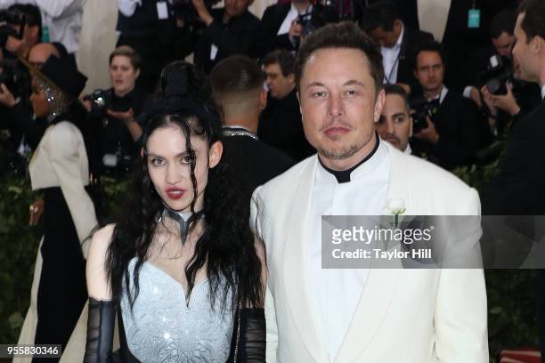 Grimes and Elon Musk attend "Heavenly Bodies: Fashion & the Catholic Imagination", the 2018 Costume Institute Benefit at Metropolitan Museum of Art...