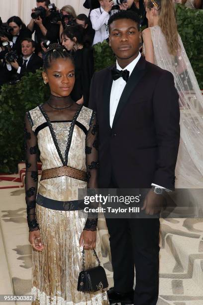 Letitia Wright and John Boyega attend "Heavenly Bodies: Fashion & the Catholic Imagination", the 2018 Costume Institute Benefit at Metropolitan...