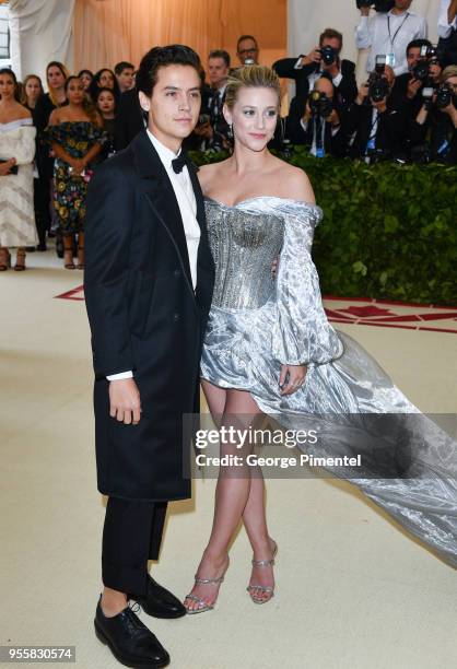 Cole Sprouse and Lili Reinhart attend the Heavenly Bodies: Fashion & The Catholic Imagination Costume Institute Gala at the Metropolitan Museum of...