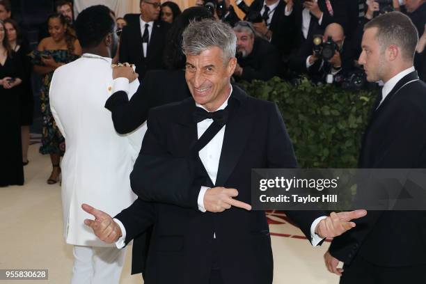 Maurizio Cattelan attends "Heavenly Bodies: Fashion & the Catholic Imagination", the 2018 Costume Institute Benefit at Metropolitan Museum of Art on...