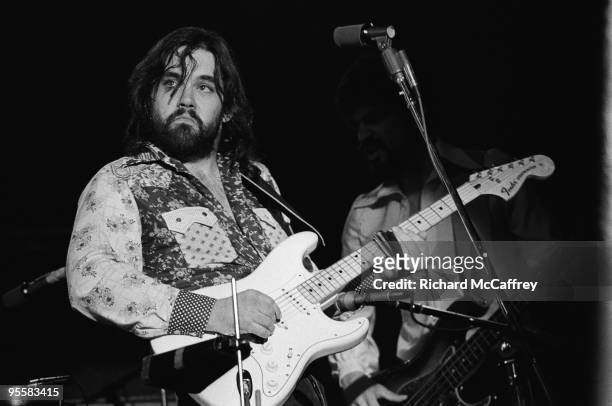 Lowell George of Little Feat performs live at The Winterland Ballroom in 1975 in San Francisco, California.