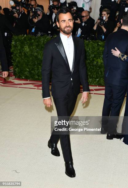 Justin Theroux attends the Heavenly Bodies: Fashion & The Catholic Imagination Costume Institute Gala at Metropolitan Museum of Art on May 7, 2018 in...